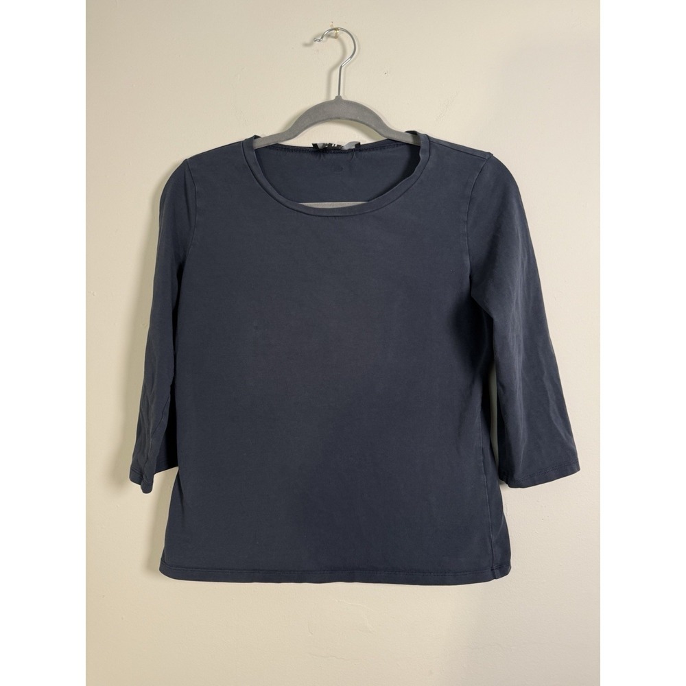Weekend MaxMara Casual Shirt Sz M Blue Everyday Business Quarter Sleeve